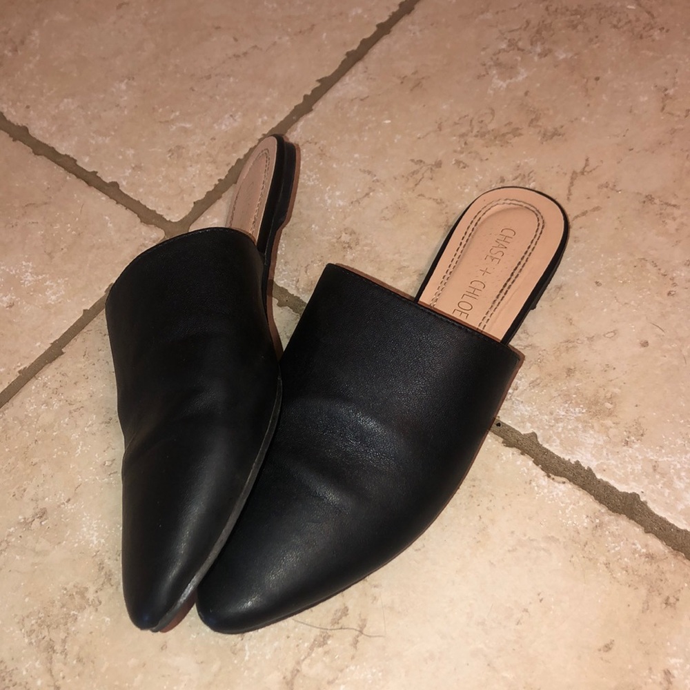 Chase + Chloe mule flats
